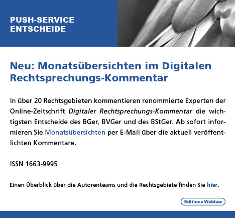 Push-Service entscheide Monatsübersicht