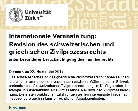 Programme Uni ZH